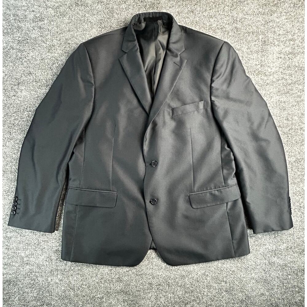 Sonneti Uomo 44R 2 Pc Suit Black Super 150's MicroTech 38x30 Hand Tailored - Picture 3 of 16